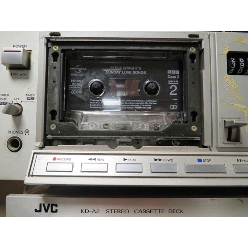 164 - A JVC stereo cassette deck KD-A2 together with Aiwa M600 example both A/F