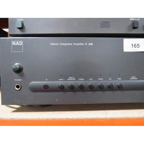 165 - Four Nad stacking stereo separates to include a stereo integrated amplifier C340, CD player 5420 com... 