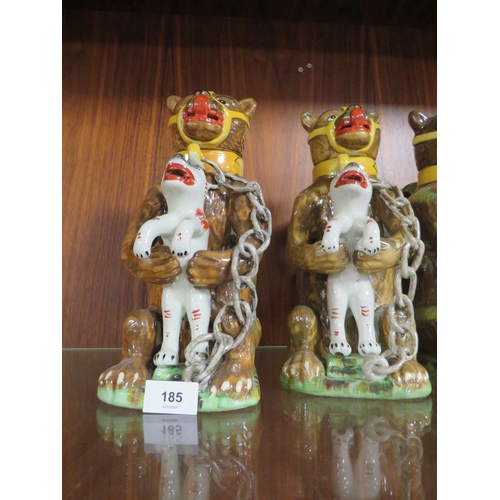 185 - Four reproduction bear tea pots