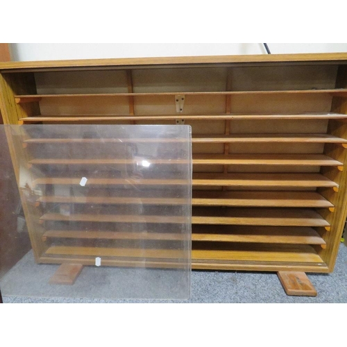 196 - A multi shelf model display cabinet together with another A/F