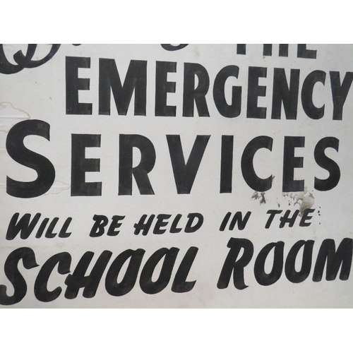 197 - Vintage cardboard sign A/F