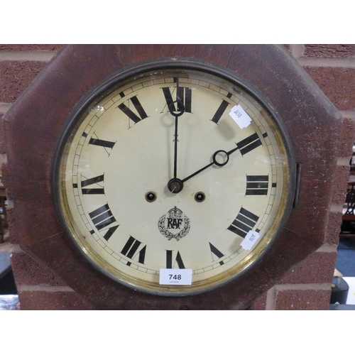 748 - A vintage reproduction RAF wallclock A/F