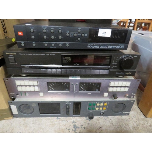 82 - Various audio equipment to include EBL amplifier, Technics tuner, a boxed Siemens Ediswan amplifier,... 