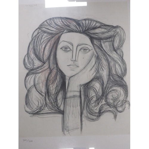 9 - Pablo Picasso - A framed limited edition ‘Portrait of Francoise’, with certificate on the reverse, 5... 