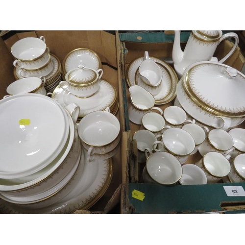 92 - Three trays of Paragon Athena tea/dinner ware