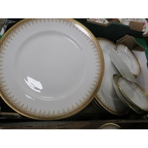 92 - Three trays of Paragon Athena tea/dinner ware