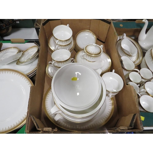 92 - Three trays of Paragon Athena tea/dinner ware