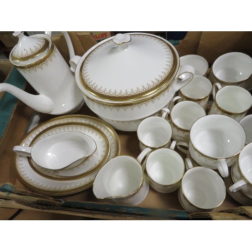 92 - Three trays of Paragon Athena tea/dinner ware