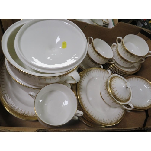 92 - Three trays of Paragon Athena tea/dinner ware