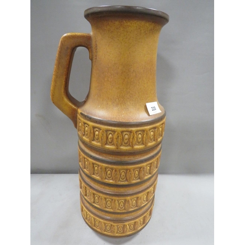 220 - A large West German ornamental studio pottery jug