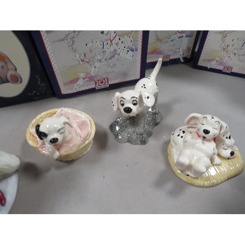 254 - A collection of Royal Doulton 101 Dalmatians to include Pongo, Penny Yawning and Perdita together wi... 