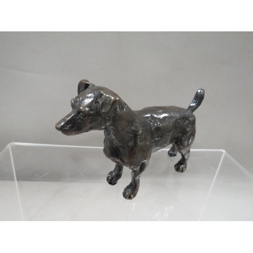 275 - A small cold bronze cast figure of a Jack Russell