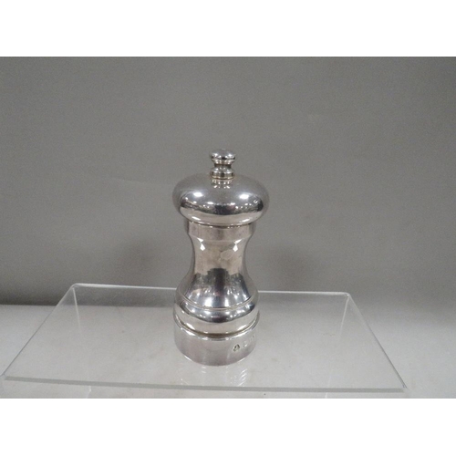 282 - A hallmarked silver pepper grinder