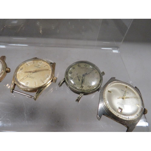 301 - Six vintage gents mechanical wristwatches, to include MU-DU, Tissot and Herma