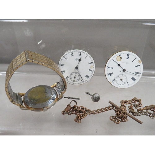 306 - Gents Thussy wristwatch, watch movements etc