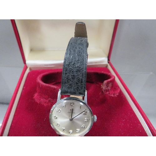 308 - A ladies Omega watch in original box