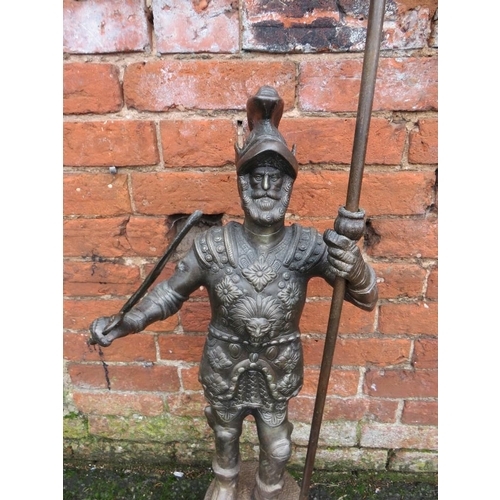 204 - A tall cast metal figure of a continental soldier