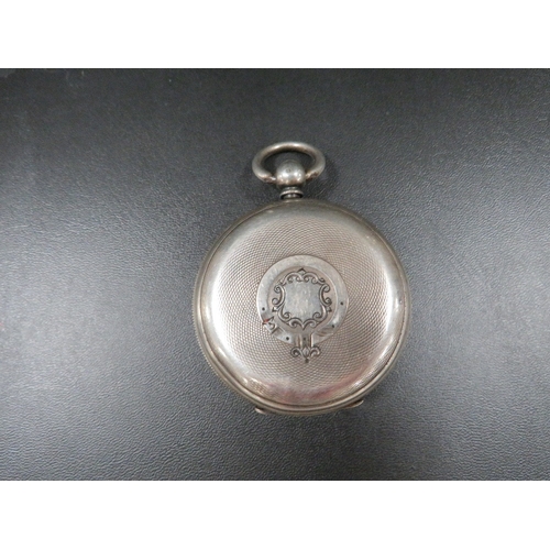 319 - A men's heavy silver cased Victorian fusee pocket watch, hallmarked Chester 1884, by Barr Hednesford