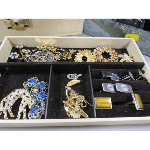 412 - Two boxes of costume jewellery