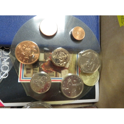 439 - A box of collectors coins, to include Royal Mint sets etc.