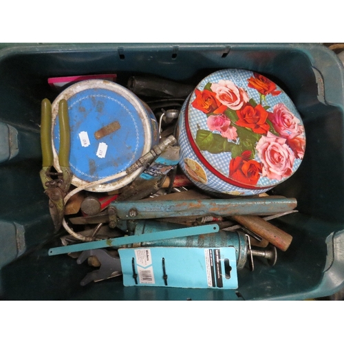 593 - Three large trays of used tools