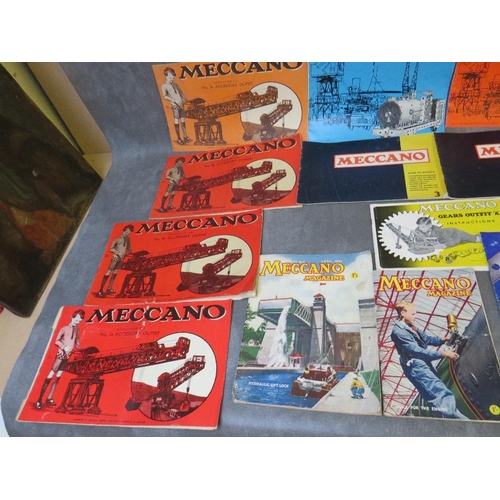 103 - EIGHTEEN VINTAGE MECCANO INSTRUCTION BOOKLETS, to include 1950s and 1960s examples