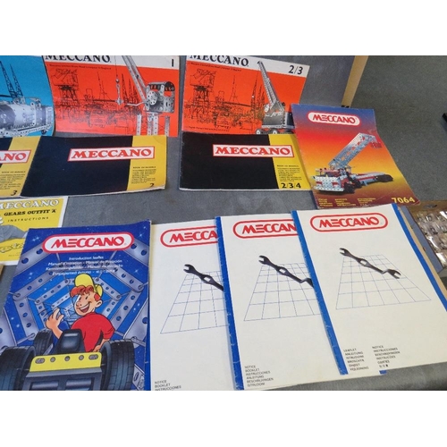 103 - EIGHTEEN VINTAGE MECCANO INSTRUCTION BOOKLETS, to include 1950s and 1960s examples