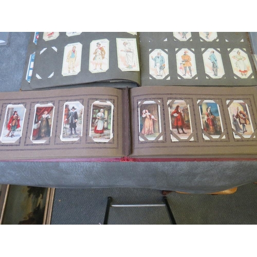 105 - THREE VINTAGE CIGARETTE CARD ALBUMS, all full, plus a collection of loose cigarette cards, Wills, Jo... 