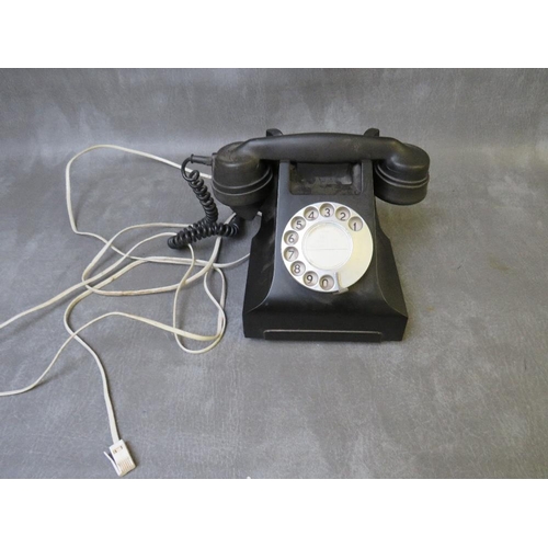 108 - A BAKELITE TELEPHONE, adapted for use on modern BT network