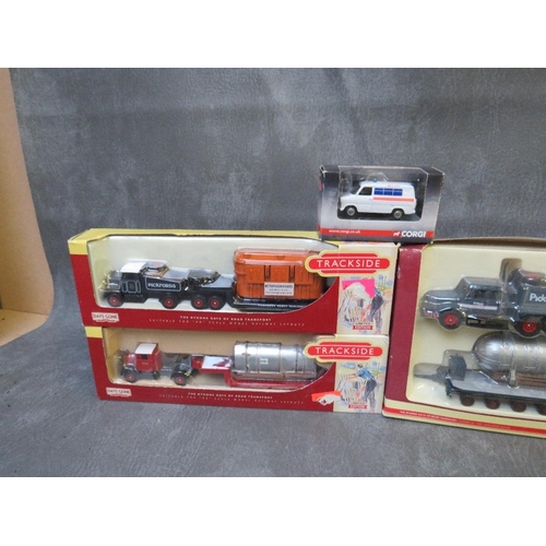 125 - SEVEN BOXED TRACKSIDE OO GAUGE SCALE VEHICLES, to include DG198000 Scammell contractor, two Pickford... 