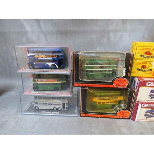 137 - A COLLECTION OF TEN BOXED DIE CAST VEHICLES, to include Corgi Classic Nottingham trolley bus, Corgi ... 