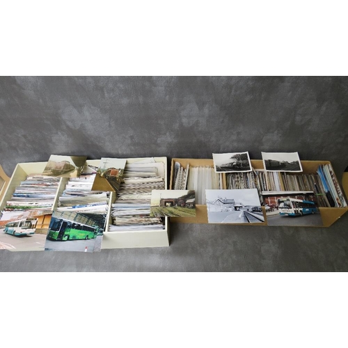 21 - TWO TRAYS OF TRAIN  COACH PHOTOGRAPHS, over 1000 photographs in total