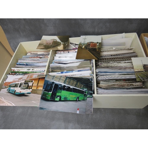 21 - TWO TRAYS OF TRAIN  COACH PHOTOGRAPHS, over 1000 photographs in total