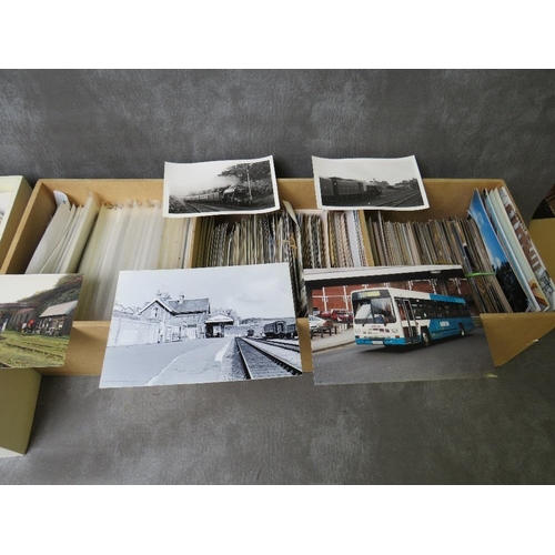 21 - TWO TRAYS OF TRAIN  COACH PHOTOGRAPHS, over 1000 photographs in total