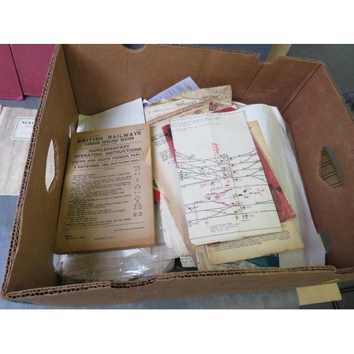 23 - A LARGE BOX OF OFFICIAL RAILWAY PAPERWORK, to include rulebooks, regulations, notices etc