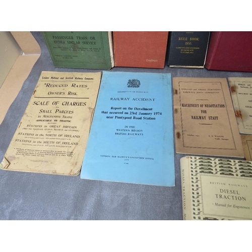 23 - A LARGE BOX OF OFFICIAL RAILWAY PAPERWORK, to include rulebooks, regulations, notices etc