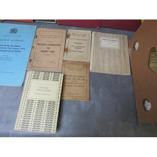 23 - A LARGE BOX OF OFFICIAL RAILWAY PAPERWORK, to include rulebooks, regulations, notices etc