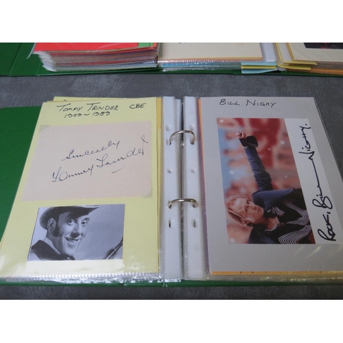 28 - SEVEN ALBUMS OF AUTOGRAPHED PHOTOGRAPHS AND THEATRE PROGRAMMES OF TV AND FILM STARS, to include Marg... 