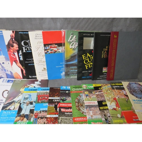 30 - A COLLECTION OF FOOTBALL PROGRAMMES, to include FA Cup Final programmes from 1986, 1987, 1988, 1989,... 