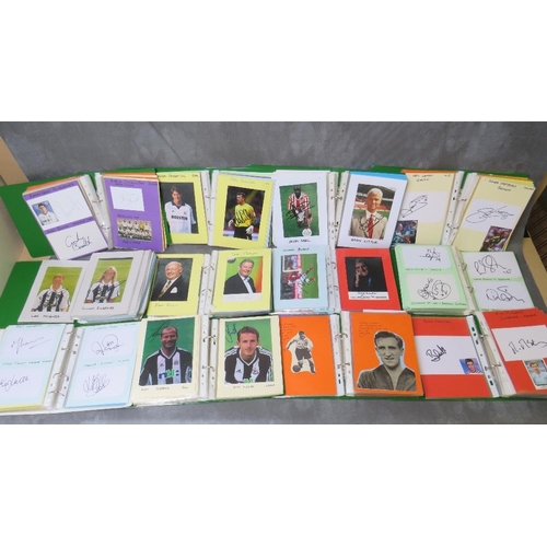 32 - TWELVE ALBUMS OF AUTOGRAPHED FOOTBALL PHOTOGRAPHS, CARDS, CUTTINGS ETC., to include Alan Shearer, Na... 