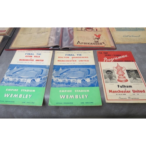 43 - THREE ALBUMS OF VINTAGE FOOTBALL PROGRAMMES, to include England v Scotland August 24th 1946 Bolton D... 