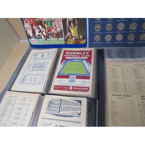 43 - THREE ALBUMS OF VINTAGE FOOTBALL PROGRAMMES, to include England v Scotland August 24th 1946 Bolton D... 