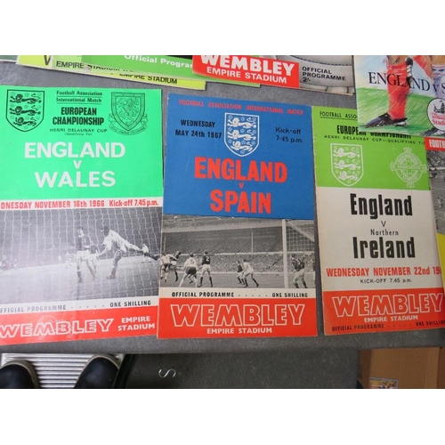 44 - A COLLECTION OF OVER ONE HUNDRED ENGLAND FOOTBALL PROGRAMMES THROGUH THE YEARS, form 1966 to the eal... 