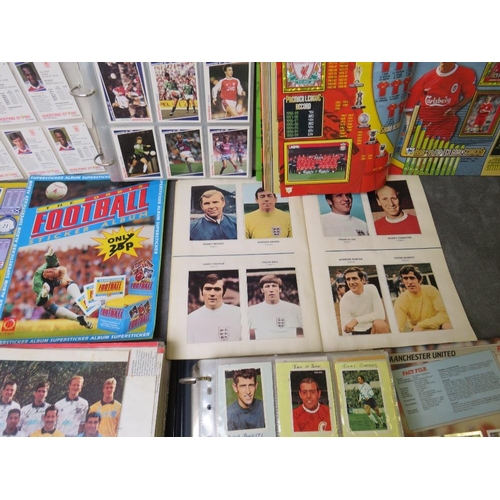 46 - A COLLECTION OF FOOTBALL CARDS, LETTRS, TEAM SHEETS, PHOTOGRAPHS, many autographed, together with se... 