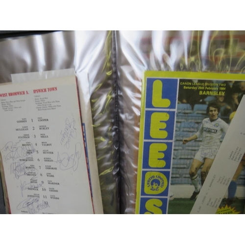 51 - EIGHT ALBUMS OF FOOTBALL PROGRAMMES, many signed / autographed to include FA Cup finals, Tetimonail ... 