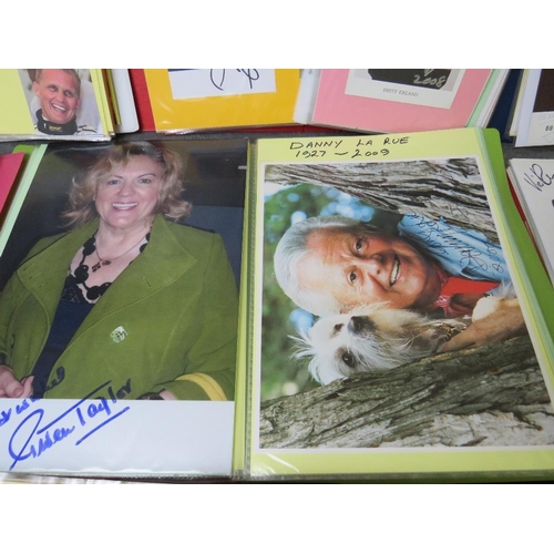 52 - SEVEN ALBUMS OF AUTOGRAPHED PHOTOGRAPHS, PROGRAMMES, CUTTINGS AND CARDS, autographs are of actors / ... 