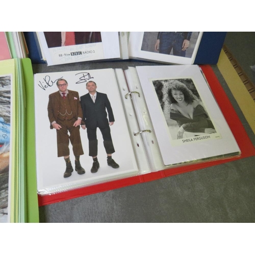 52 - SEVEN ALBUMS OF AUTOGRAPHED PHOTOGRAPHS, PROGRAMMES, CUTTINGS AND CARDS, autographs are of actors / ... 