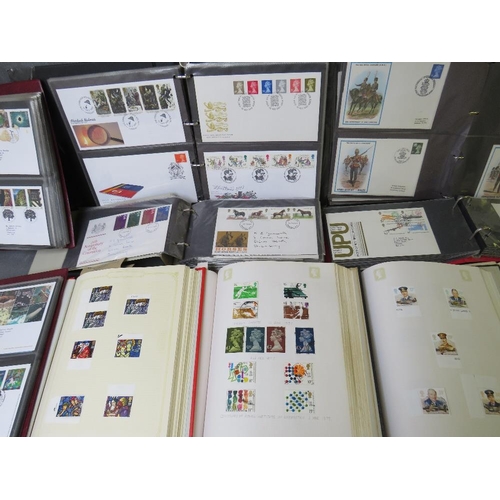 53 - SIX FIRST DAY COVER ALBUMS, together with four British stamp albums, one of which contains many Vict... 