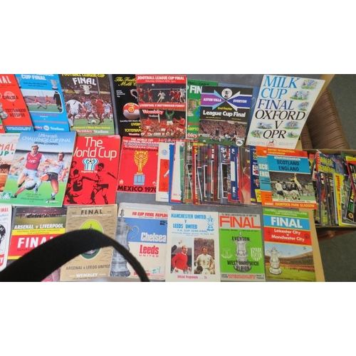 54 - A LARGE COLLECTION OF FOOTBALL PROGRAMMES, to include 1966, 67, 68, 69, 70, 71 and 72 FA Cup finals,... 