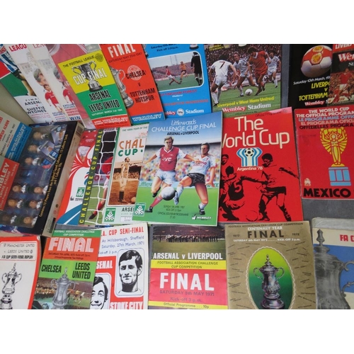 54 - A LARGE COLLECTION OF FOOTBALL PROGRAMMES, to include 1966, 67, 68, 69, 70, 71 and 72 FA Cup finals,... 